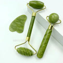 Rolo de massagem de jade natural para o corpo