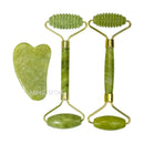 Rolo de massagem de jade natural para o corpo