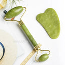 Rolo de massagem de jade natural para o corpo